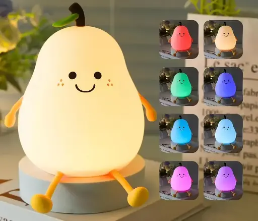 Rechargeable Silicone Pear Night Lamp